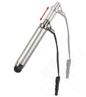 Stylus mit 3,5mm Staubschutzstöpsel für kapazitive Touch - silver 4051805352364