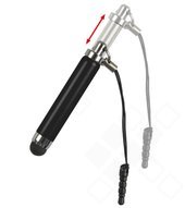 Stylus mit 3,5mm Staubschutzstöpsel für kapazitive Touch Screens - black 4051805352371