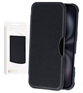 anco Bookcase Carbon Look für Apple iPhone 16 - black 4051805884032