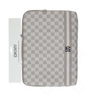 DKNY PU Leather Checkered Pattern and Stripe Computer Sleeve 14 Zoll - beige 3666339271213 DKCS14PVSHLE