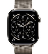 Apple Watch 11 5G 46 mm titan natur milanaise Armband (MFCY4ZR/A) S/M - natur