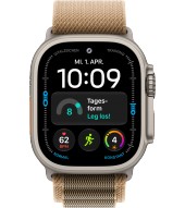 Apple Watch Ultra 4 49 mm 5G Titan Natur Wüstensand Alpine Loop Small - natur