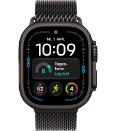 Apple Watch Ultra 4 49 mm 5G Titan Schwarz Milanaise Loop Medium - schwarz