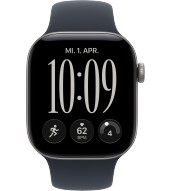 Apple Watch 12 AL 46 mm space grau Sport (MJEJ4ZR/A) M/L - navy blau