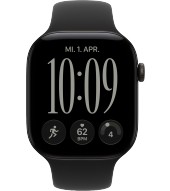 Apple Watch 12 AL 46 mm schwarz Sport (MJEK4ZR/A) S/M - schwarz