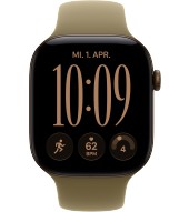 Apple Watch 12 AL 46 mm dunkelbronze Sport (MJEU4ZR/A) M/L - oliv
