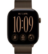 Apple Watch 12 AL 46 mm dunkelbronze Milanaise Loop M/L - dunkelbronze