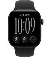 Apple Watch 12 AL 5G 42 mm schwarz Sport (MJG04ZR/A) S/M - schwarz