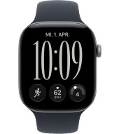 Apple Watch 12 AL 5G 46 mm space grau Sport (MJG74ZR/A) M/L - navy blau