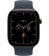 Apple Watch 12 46 mm 5G titan natur Sport (MJGM4ZR/A) S/M - navy blau