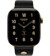 Apple Watch 12 Hermès Series 42 mm 5G Titan gold (MJN84ZM/A) S/M - satin noir